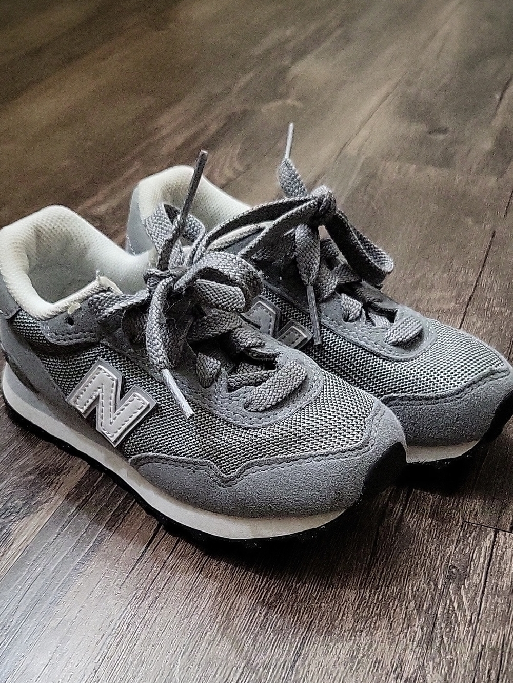 New Balance Kids Gray Lace-Up Sneakers